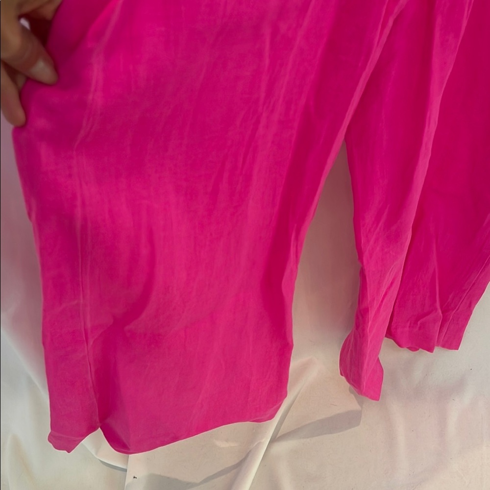 J.Crew Elegant Linen Pink Sleeveless Jumpsuit - Picture 7 of 8